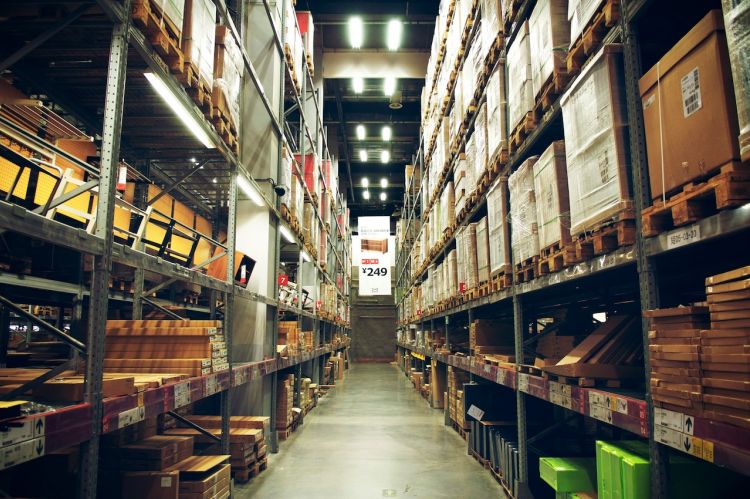 IKEA warehouse aisle