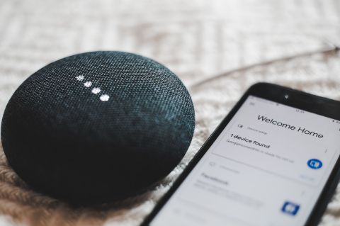 smart speaker connected to home and other IoT technology